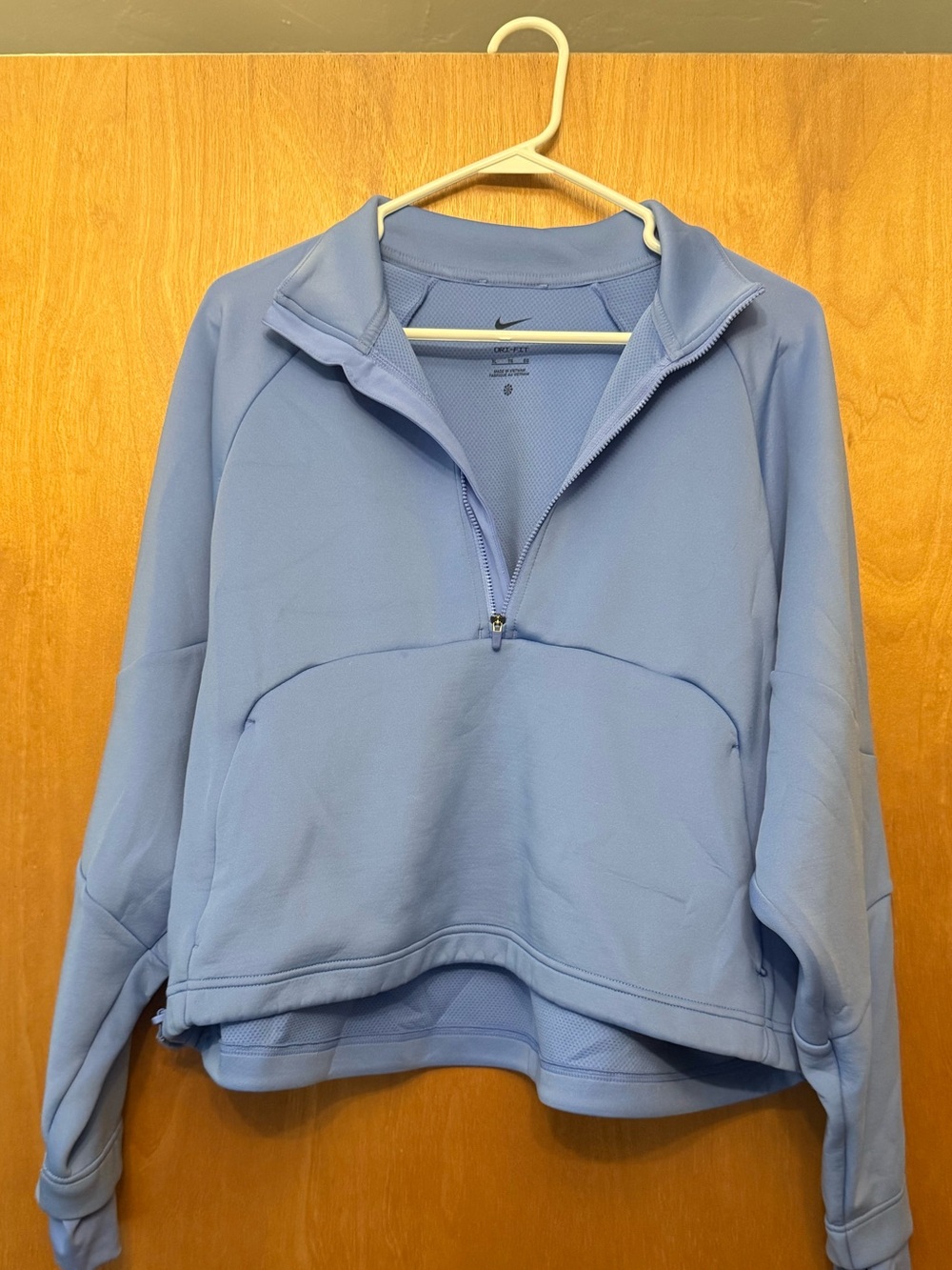 Nike Women's Light Blue Quarter-Zip Pullover